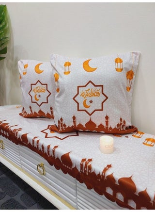 Runner set and 2 Ramadan cushions: runner and 2 pillowcases. Runner: 140 cm, cushion: 40*40 cm